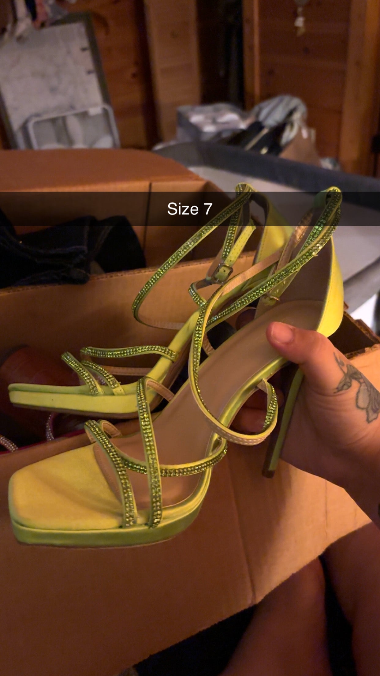 Green high heels